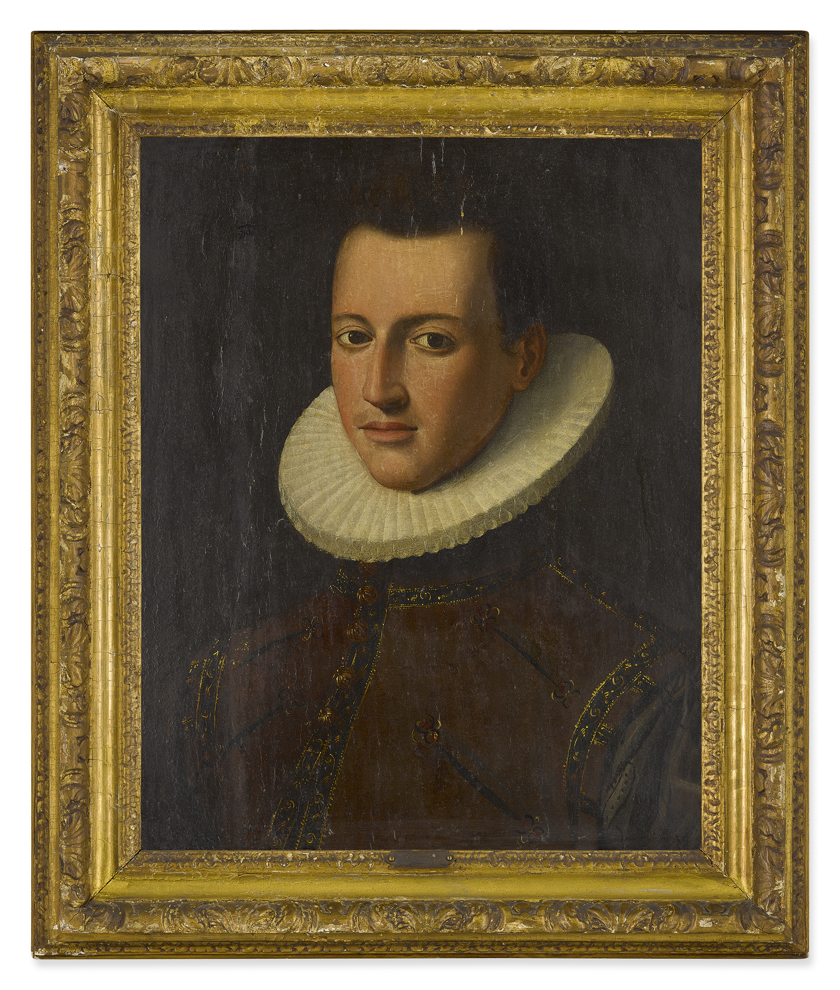 CIRCLE OF ALESSANDRO ALLORI | PORTRAIT OF A YOUNG MAN, BUST LENGTH, WEARING A RUFF