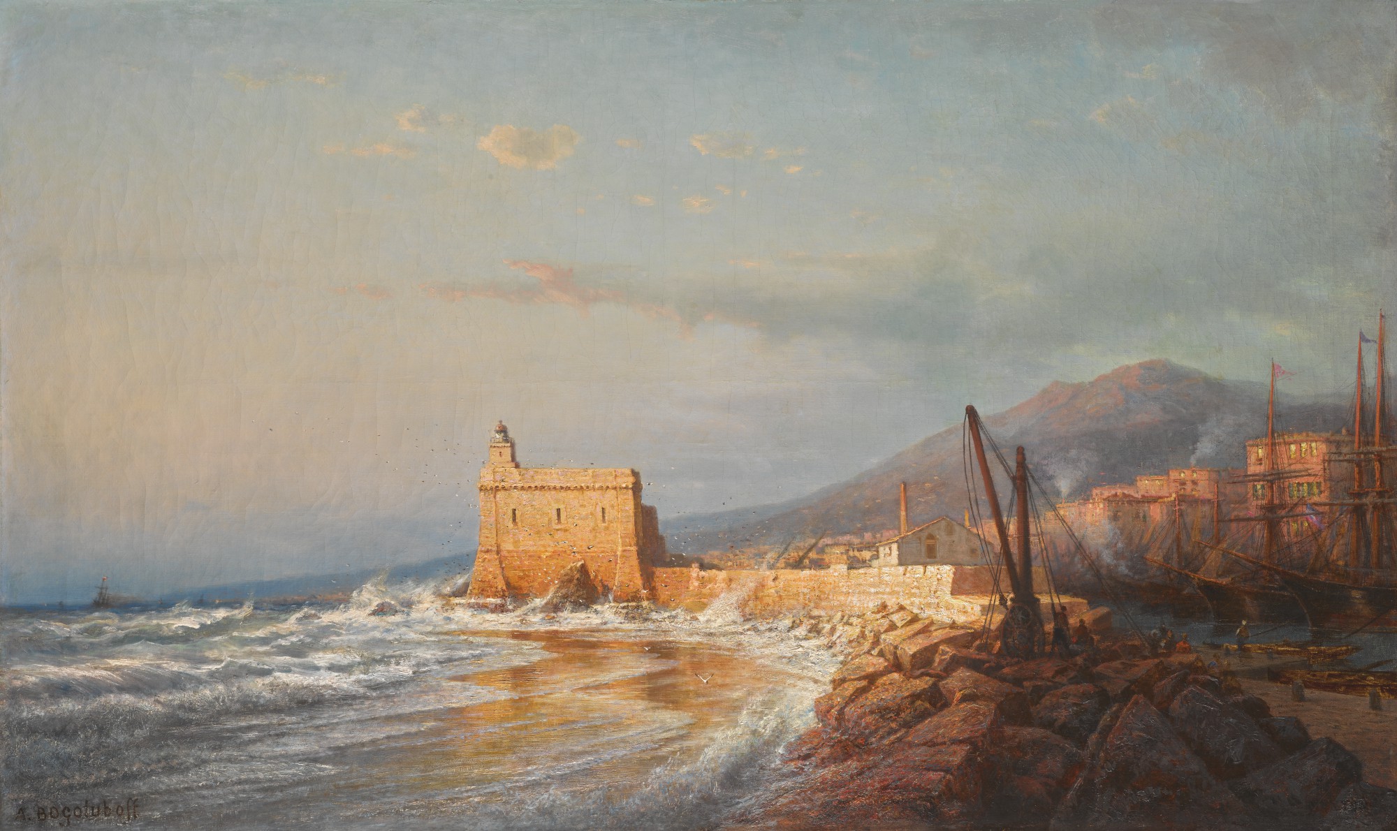 ALEXEI PETROVICH BOGOLIUBOV | Sunset in Stormy Weather, Menton