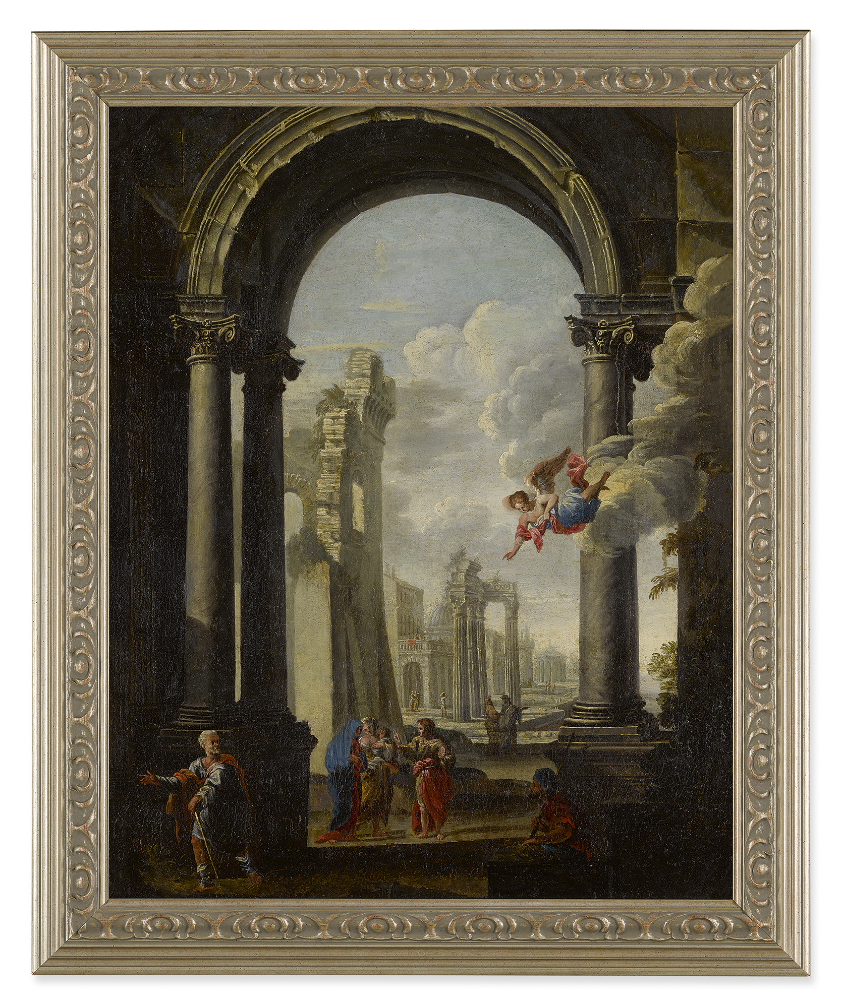CIRCLE OF VIVIANO CODAZZI | ARCHITECTURAL CAPRICCIO WITH THE FLIGHT INTO EGYPT