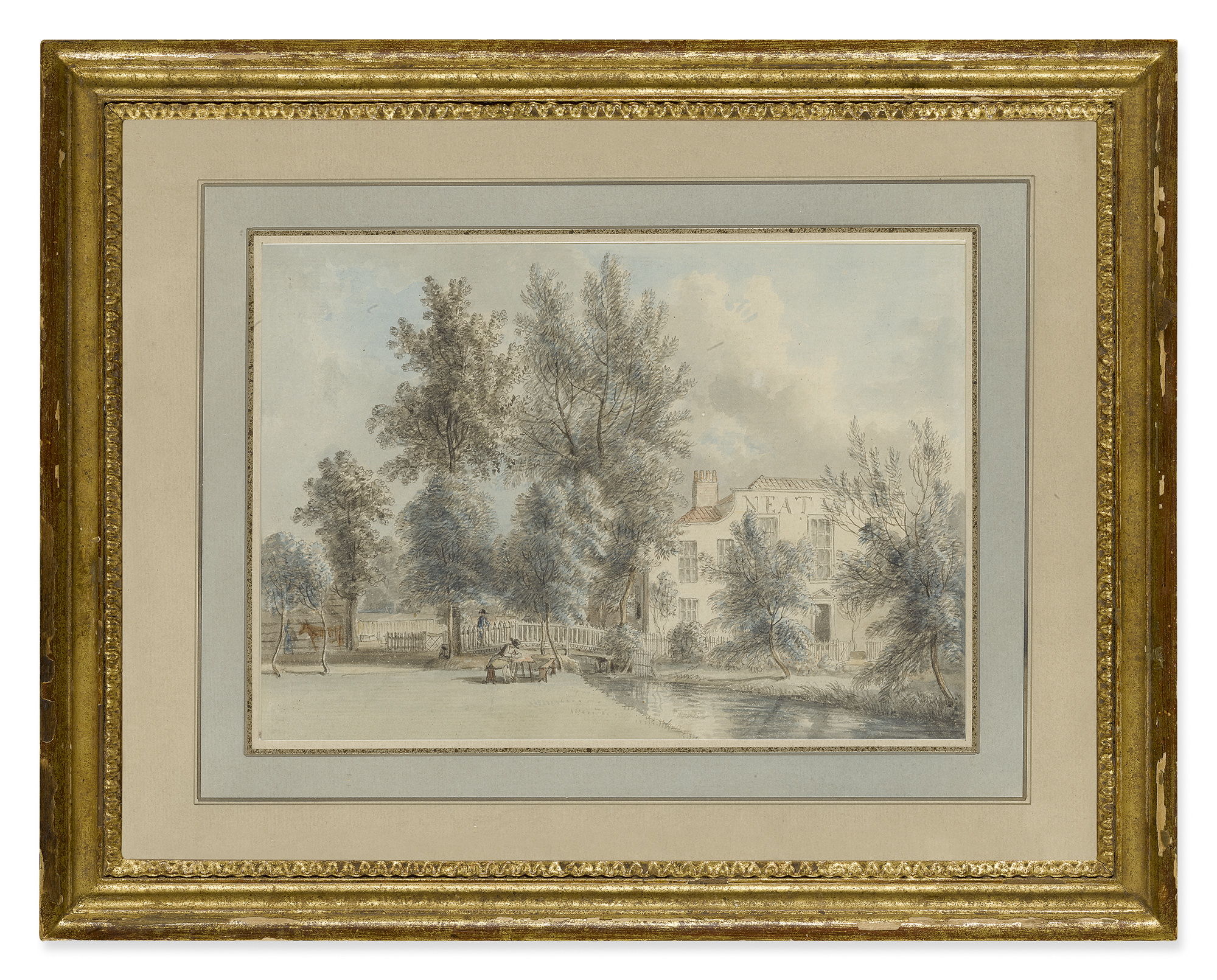 PAUL SANDBY, R.A. | THE GARDENS OF THE OLD TAVERN AT BAYSWATER