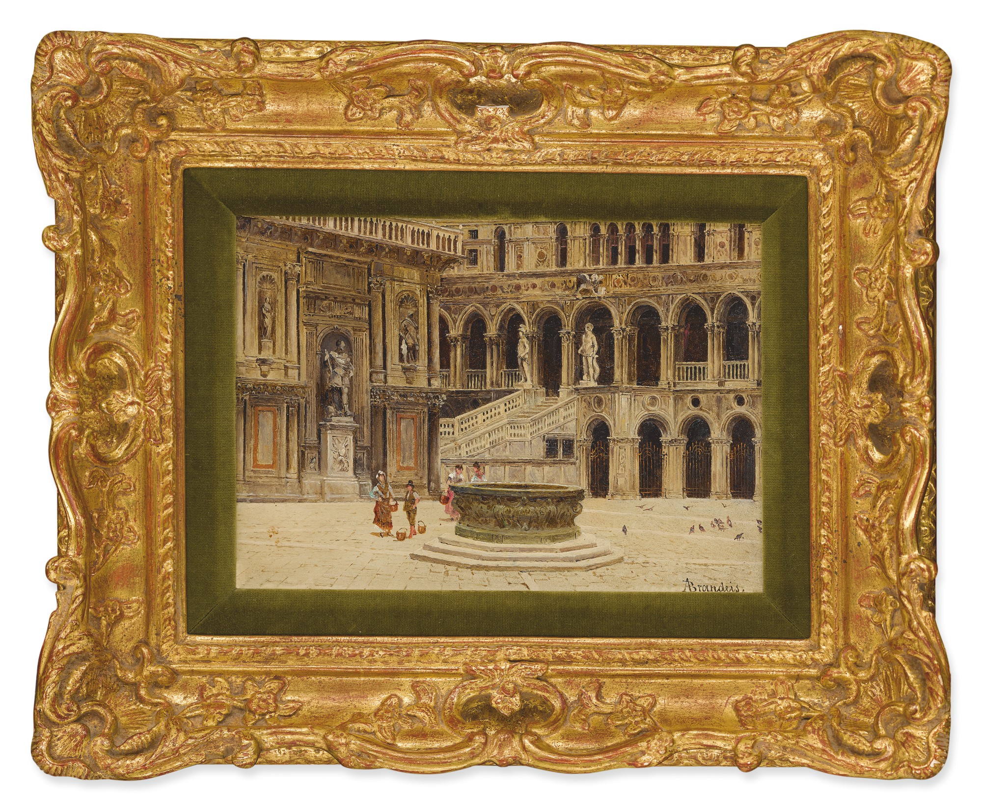 ANTONIETTA BRANDEIS | CORTILE DEL PALAZZO DUCALE WITH THE ARCO FOSCARI AND SCALA DEI GIGANTI, VENICE