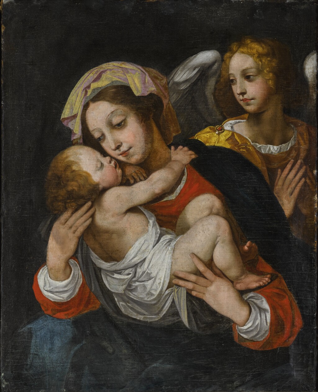BERNARDINO CESARI | Madonna and Child with an angel